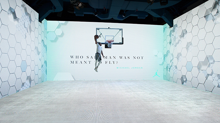 Interactive basketball court for Jordan, by AKQA