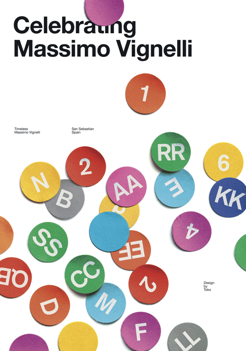 Massimo Vignelli tribute poster by Toko