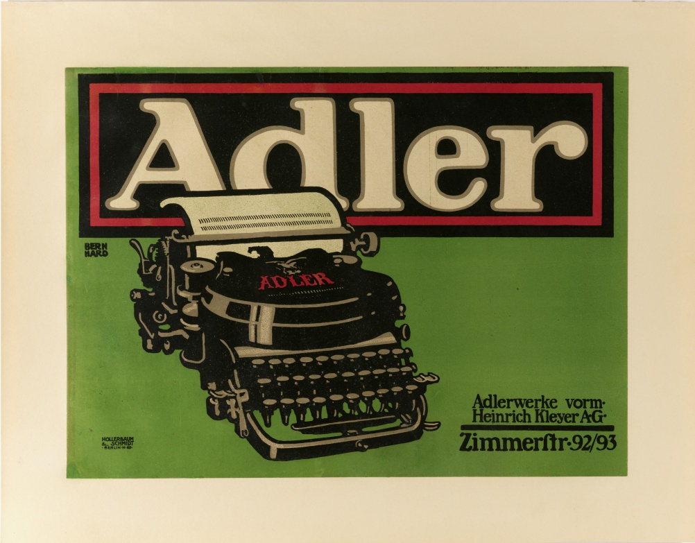 Adler Typewriter by Lucian Bernhard, 1909-10