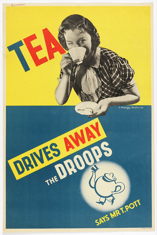 Tea Drives Away the Droops by Edward McKnight Kauffer, 1936