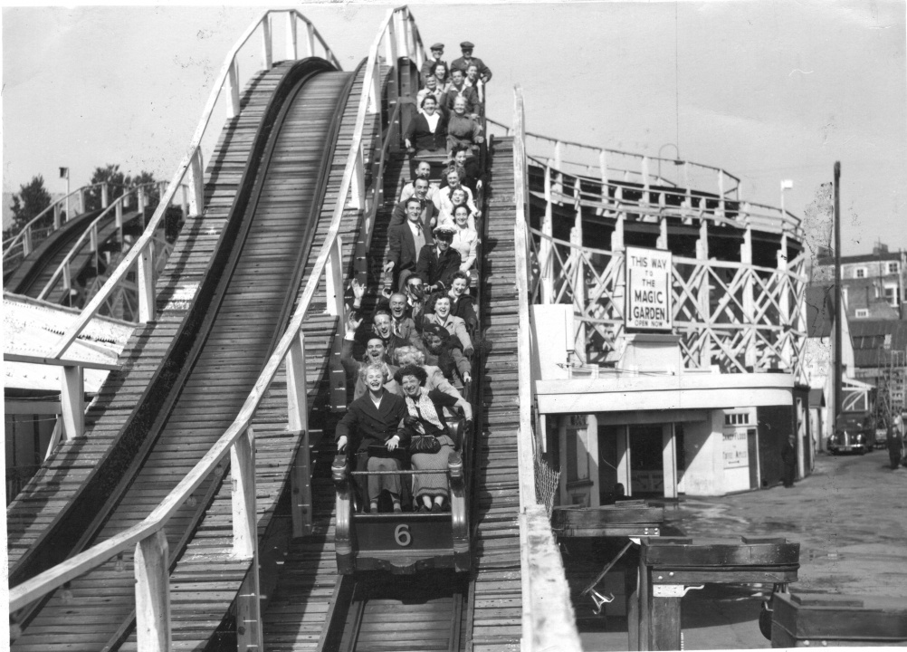 Dreamland's Scenic Railway in 1951