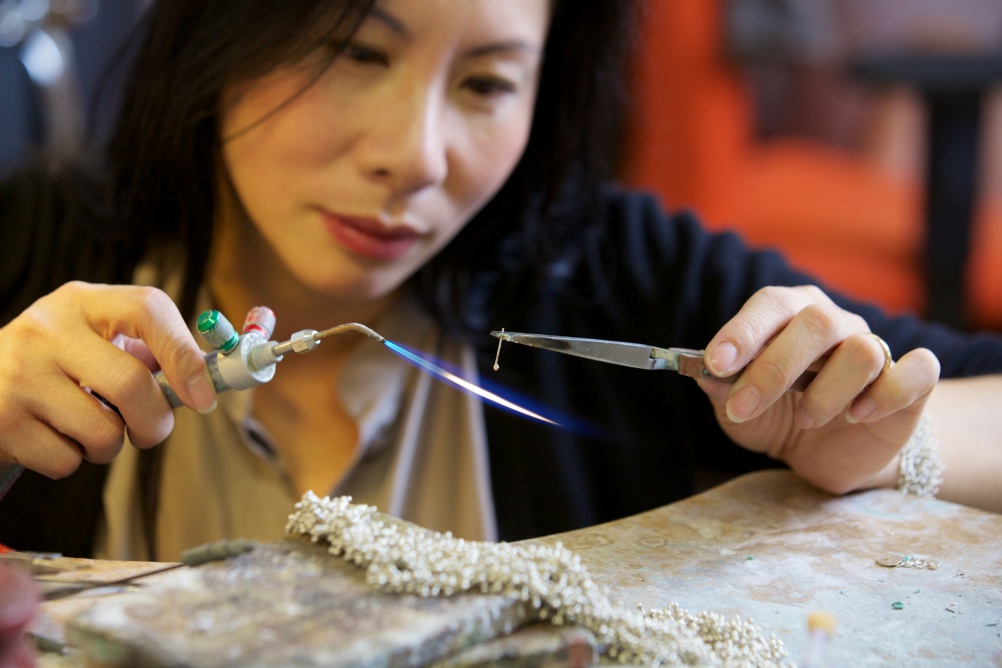 Yen Duong in the Studio. Image: Sophie Mutevelian