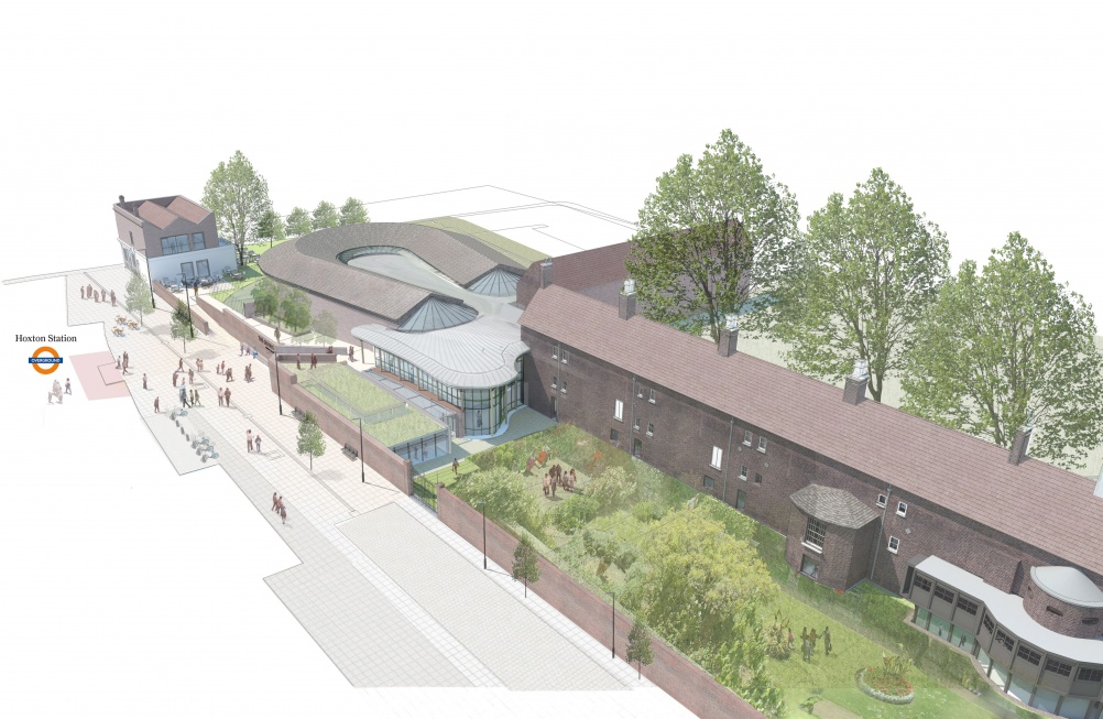 Geffrye Museum development - birds eye view.crop