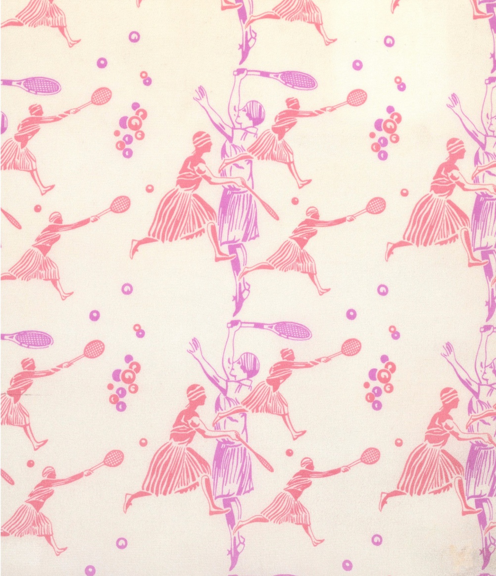 Helen Wills, Textile design, printed silk crepe de Chine, 1927, given by the Stehli Silks Corporation, Courtesy Victoria & Albert Museum