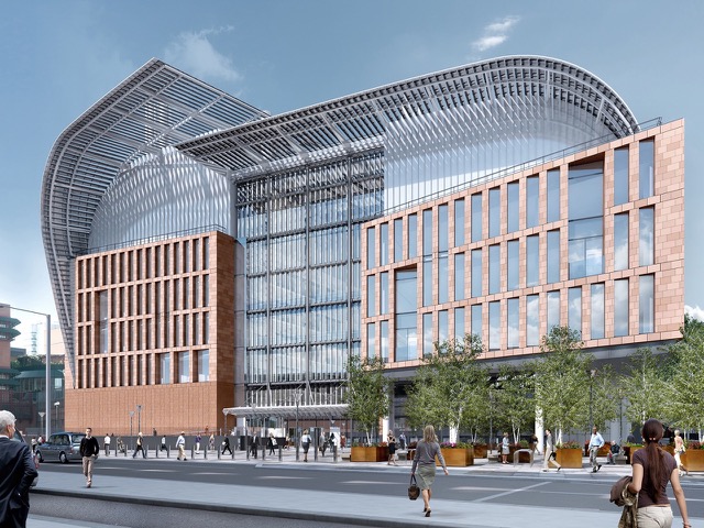 A visualisation of the Francis Crick Institute medical research centre