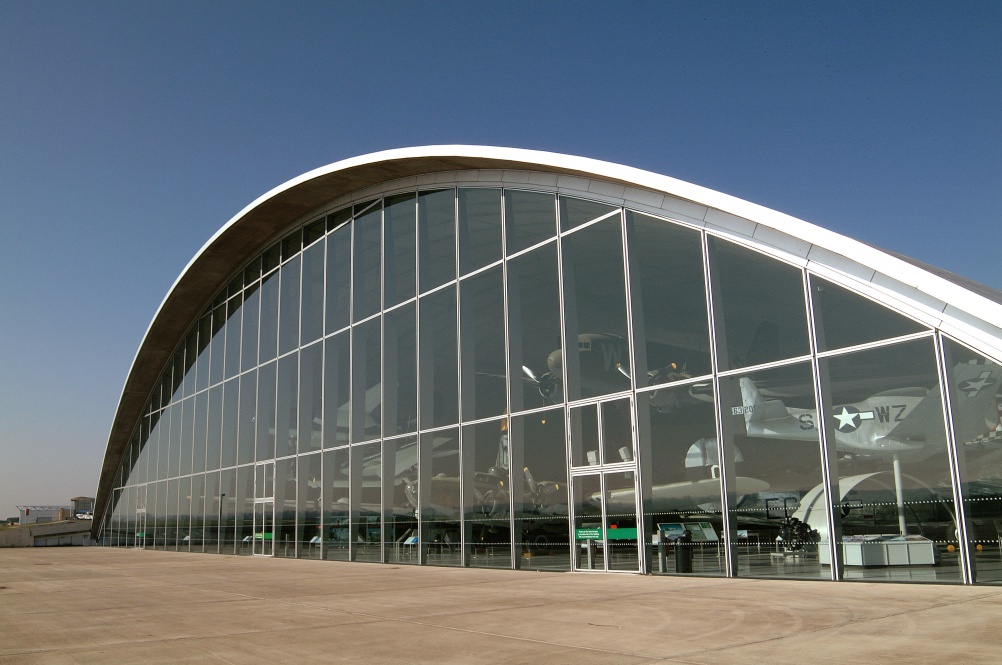 Outside view of American Air Museum, IWM Duxford