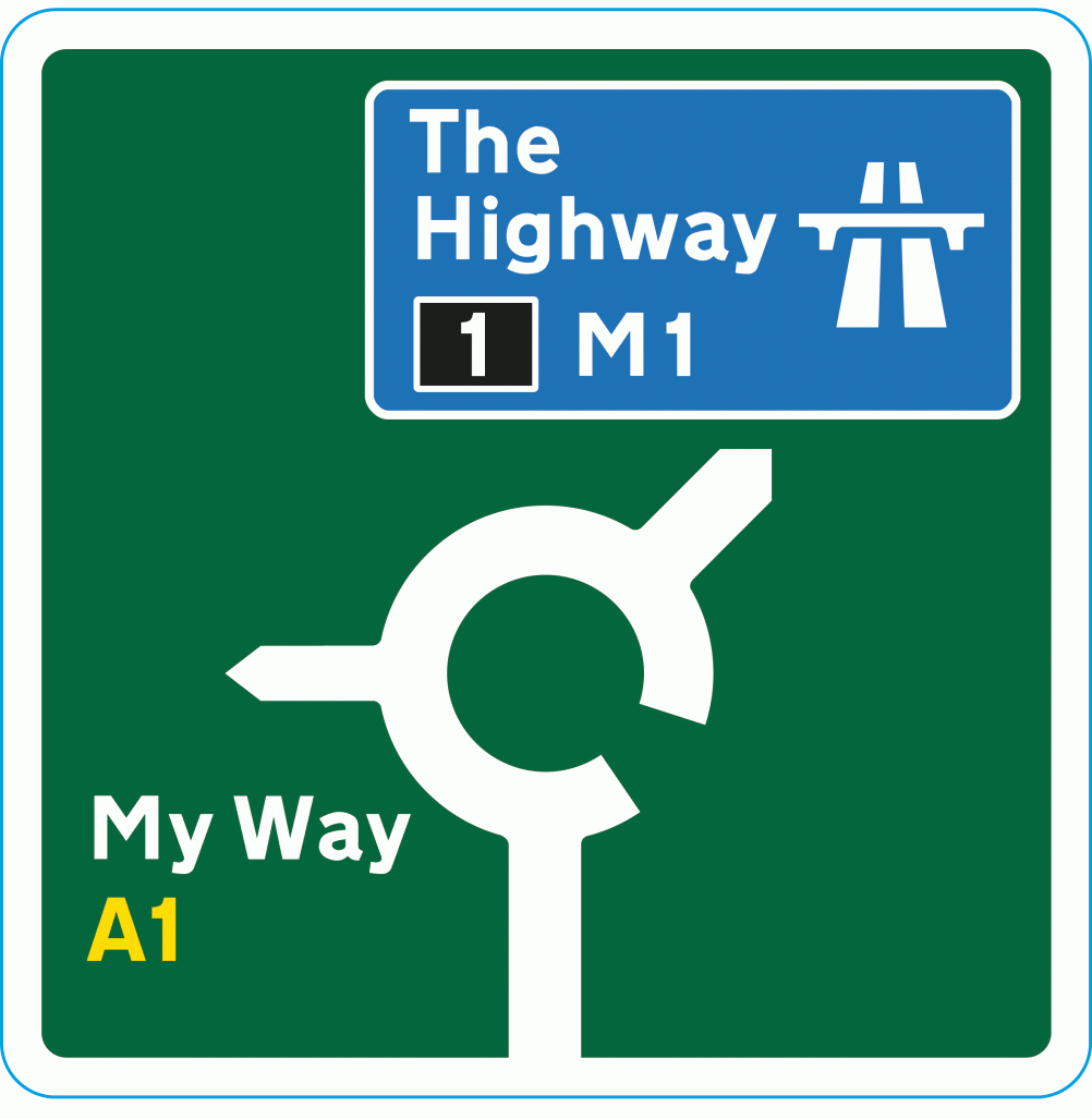 Road sign design by Mark Bonner