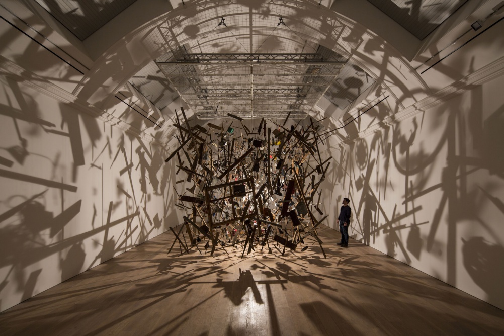 Cornelia Parkers Cold Dark Matter at The Whitworth. Photographer: David Levene