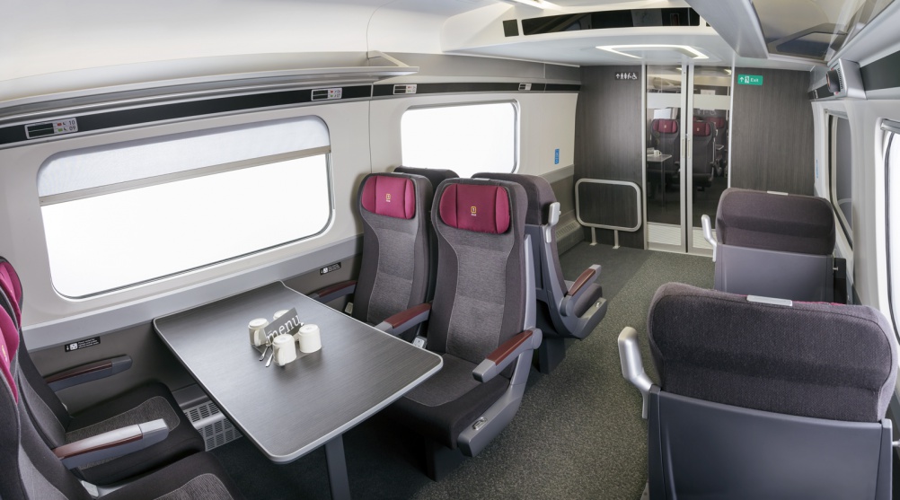 Mockup of First Class interiors