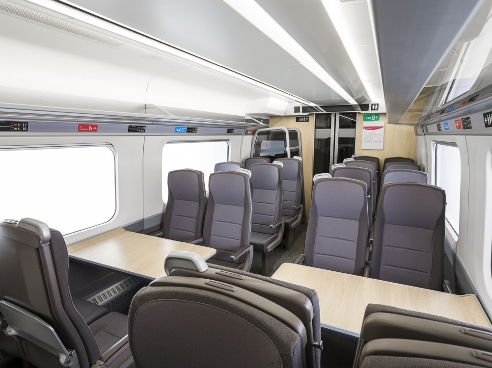 Mockup of Standard Class interiors