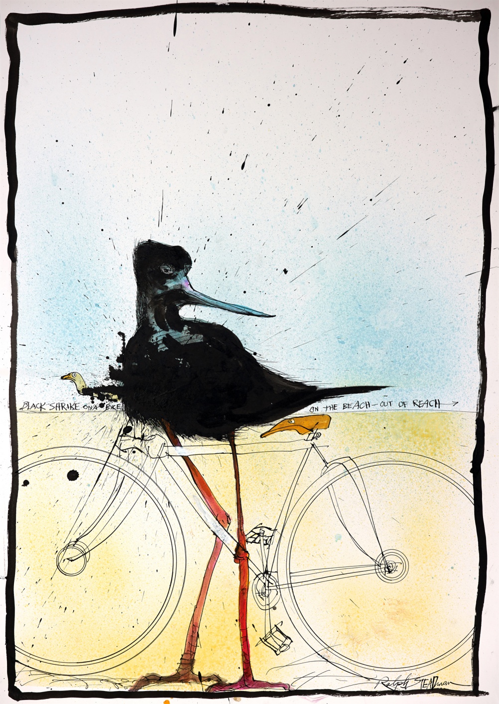 NEXTINCTIONS Black Shrike on a Bike 16714