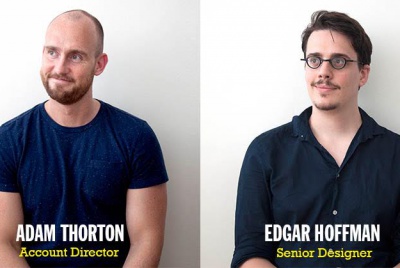 Adam Thornton, account director and Edgar Hoffmann, senior designer, SMACK