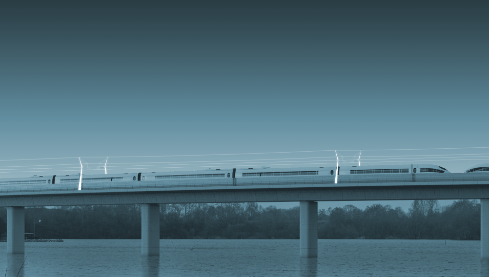 Proposal for HS2 overhead line structures, by Ramboll UK