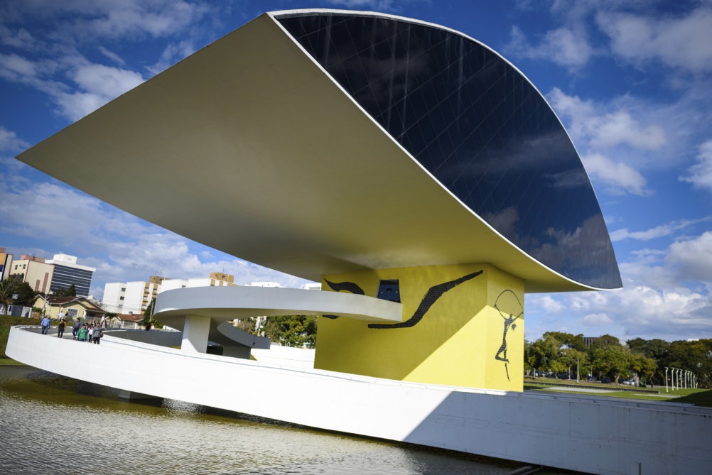 Eye shaped Oscar Niemeyer Museum at Curitiba, Brazil