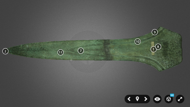 3D scanning a Bronze Age dirk