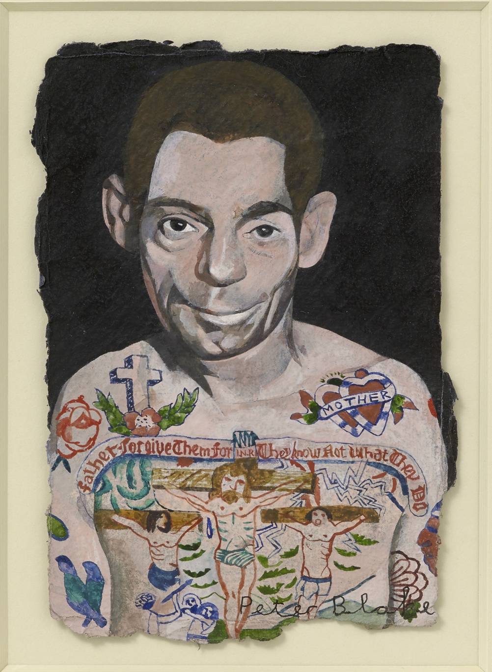 Peter Blake, Tattooed Man 2, 2015, watercolour