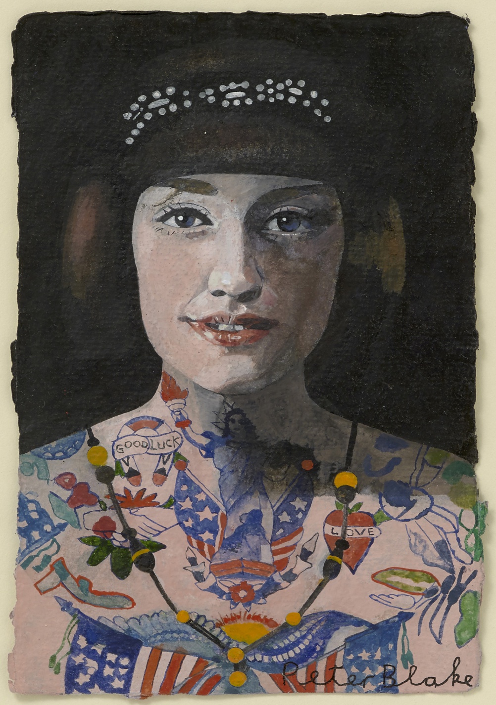 Peter Blake, Tattooed Woman 5, 2015, watercolour