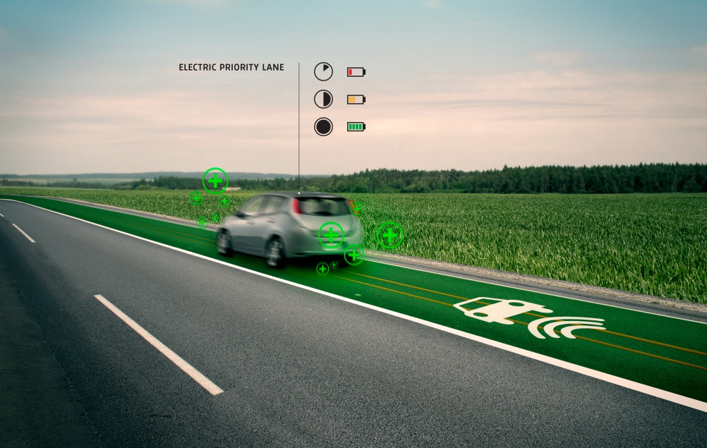 Electric priority lane, part of Daan Rosegaarde's Smart Highway project