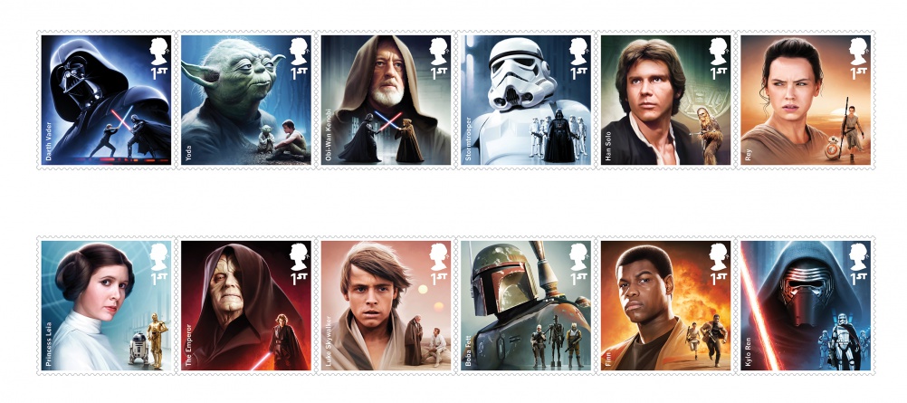 Star Wars stamps, by Interabang and Malcolm Tween