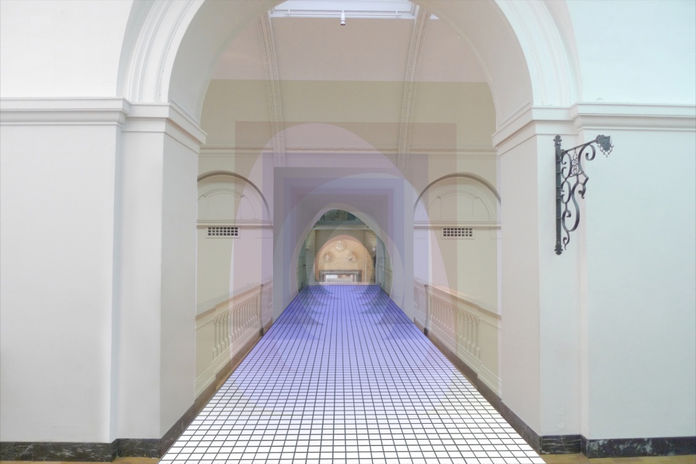 'Mise-en-abyme' by Matteo Fogale and Laetitia De Allegri Supported by Johnson Tiles, image courtesy of the London Design Festival