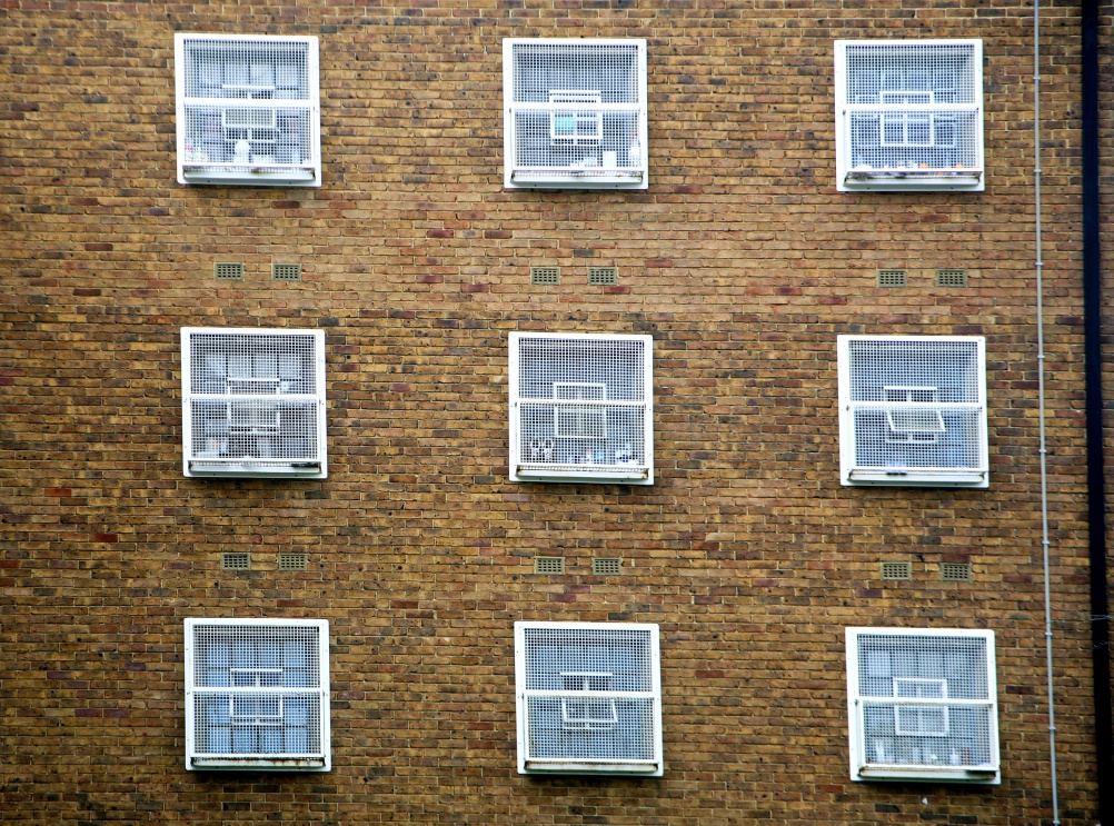 Cell windows of C wing. HMP Coldingley