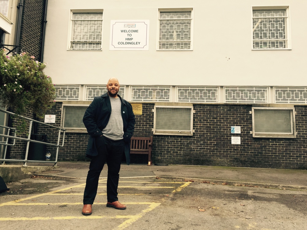 Jon Daniel outside HMP Coldingley