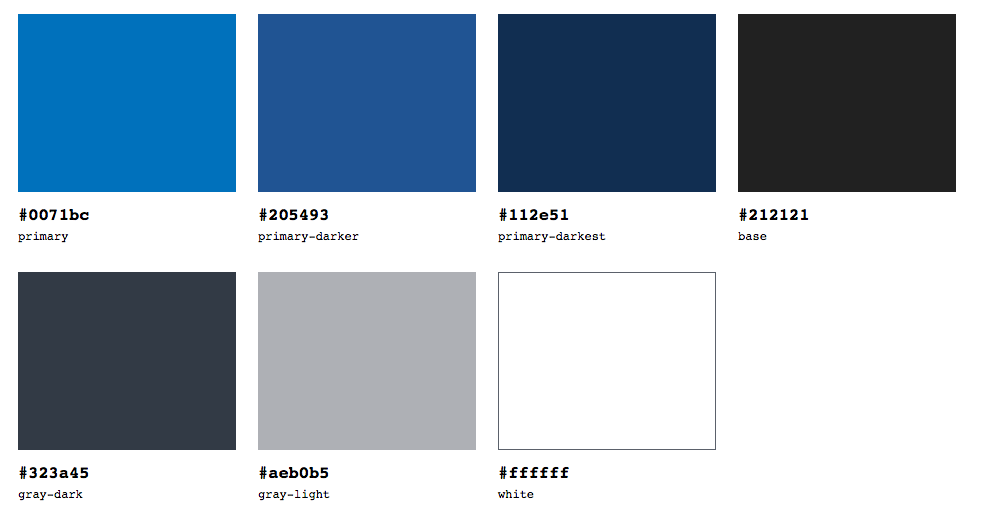 Suggested colour palette