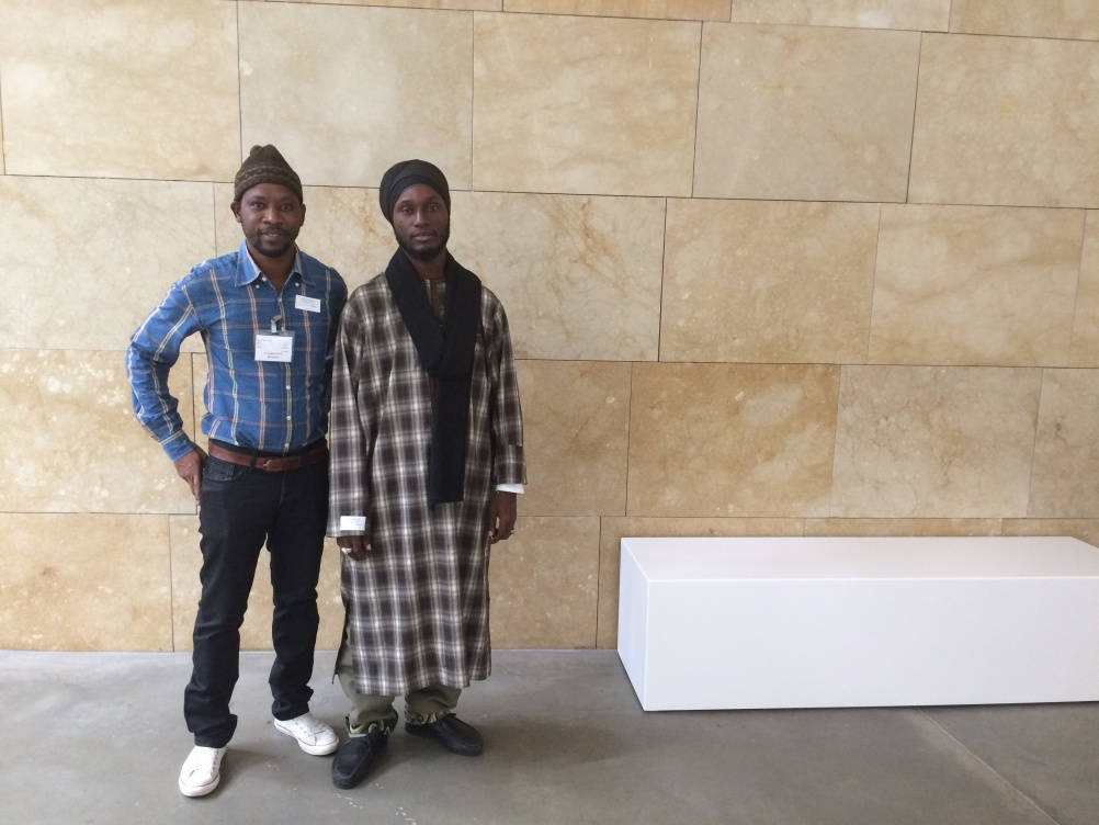 L - R: Aty Diallo and Docta, members of graffiti group Doxandem Squad.