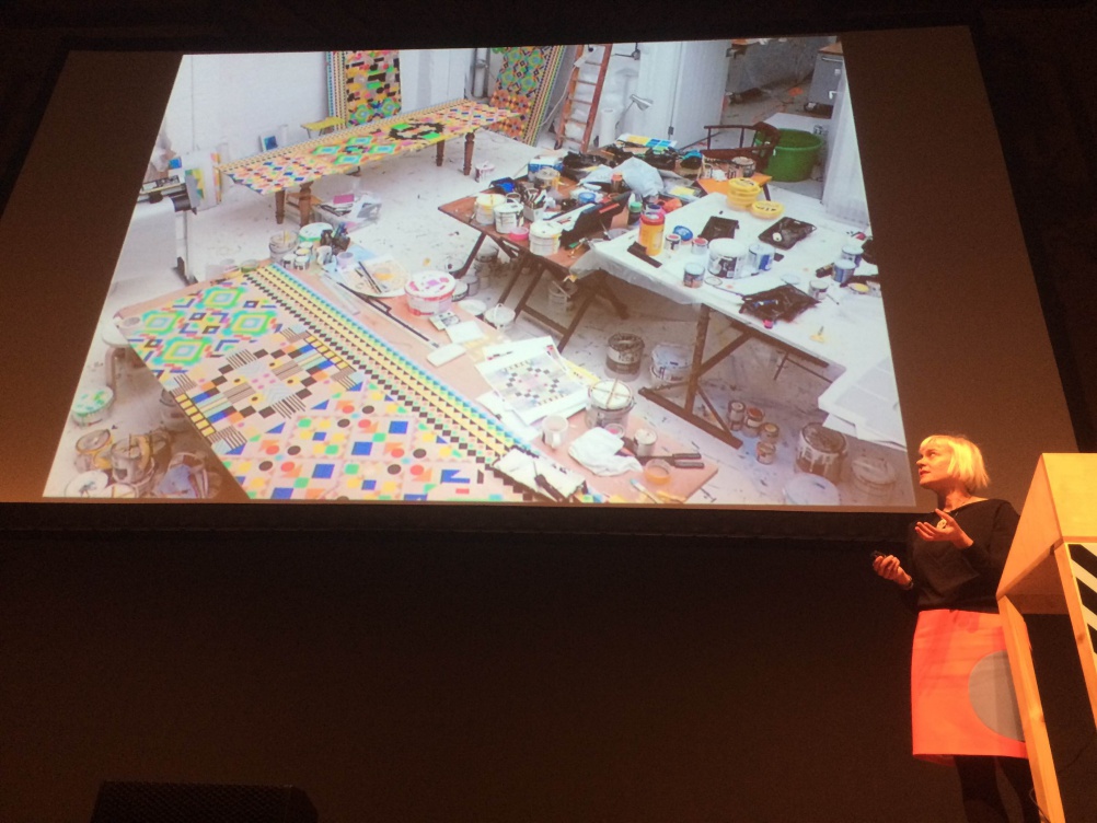 Morag Myerscough presenting her work at Offset London 2015