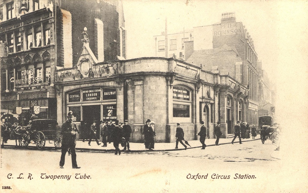 Oxford Circus then, 1900