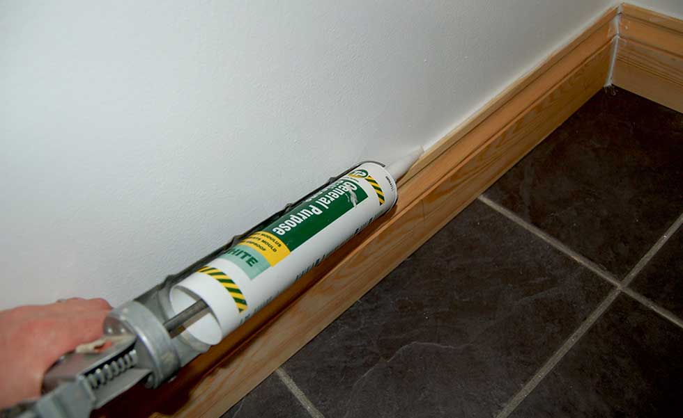 12. Fill any gaps with caulk