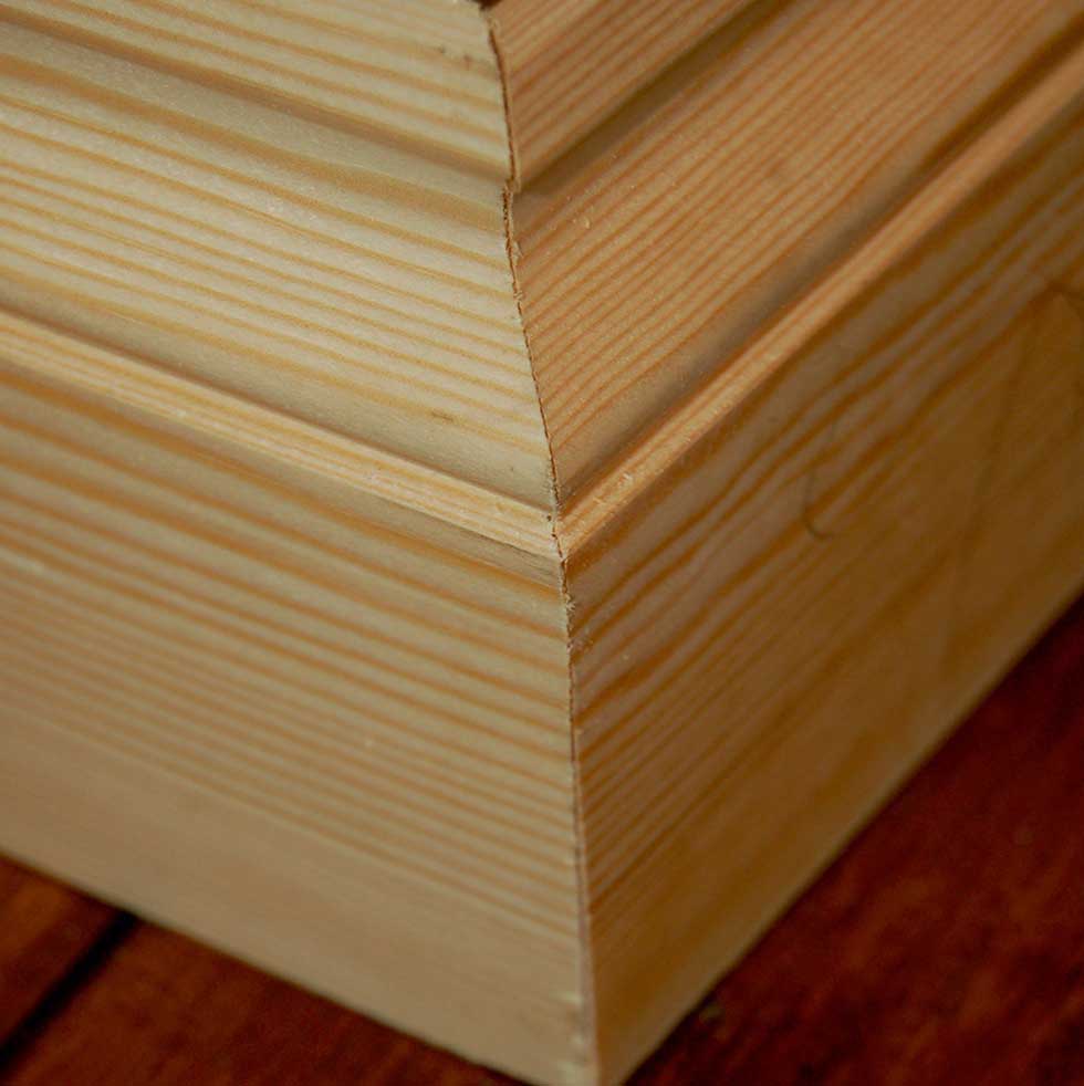 9. Finished external mitre