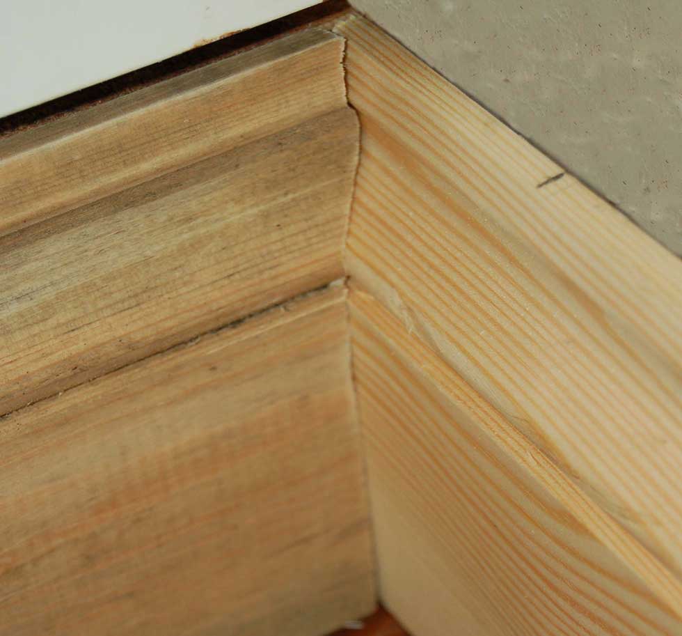 6. Finished internal corner