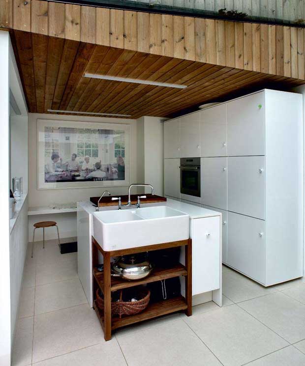 The IKEA units are placed in unusual combonations to make them appear unique