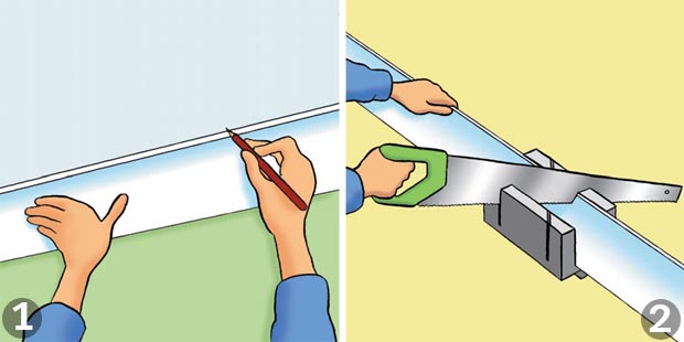 How to put up coving: Steps 1 and 2