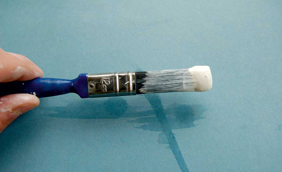 gloss paint on a brush