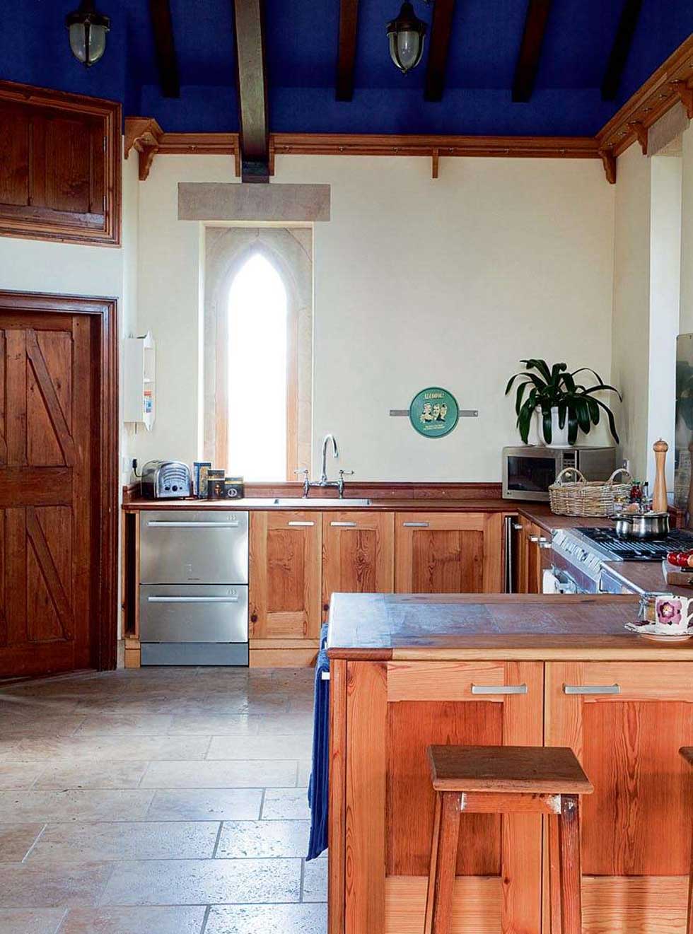 The vestry has been converted into the kitchen