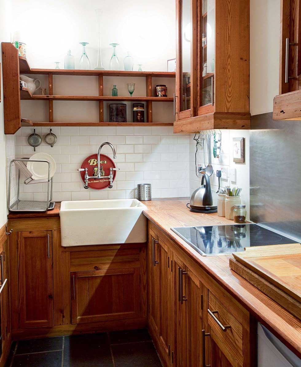The smaller kitchen