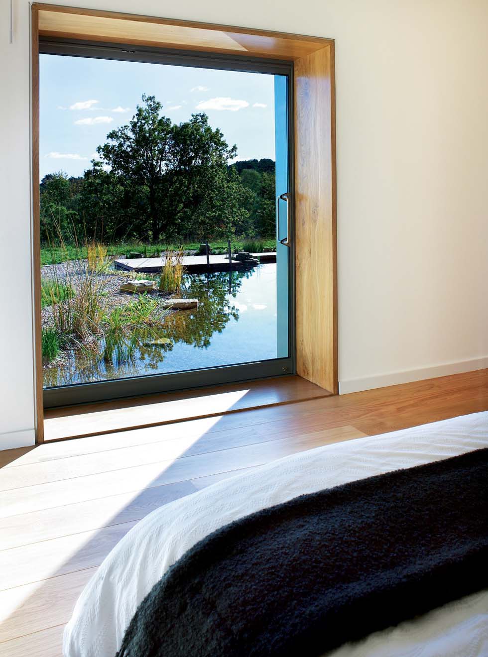 PAD house freshwater pond viewed from the bedroom