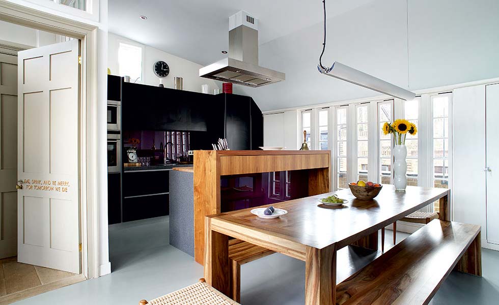 Kitchen loft conversion in a London townhouse