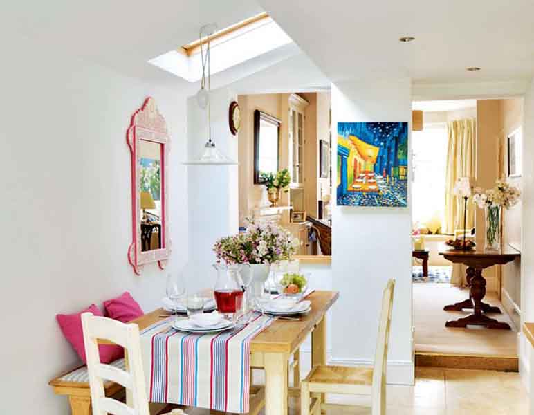 kitchen diner extension with roof lights