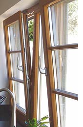 tilt and turn casement window in timber