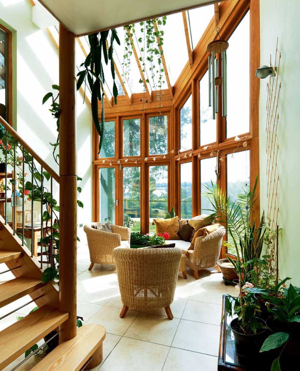 A seating area