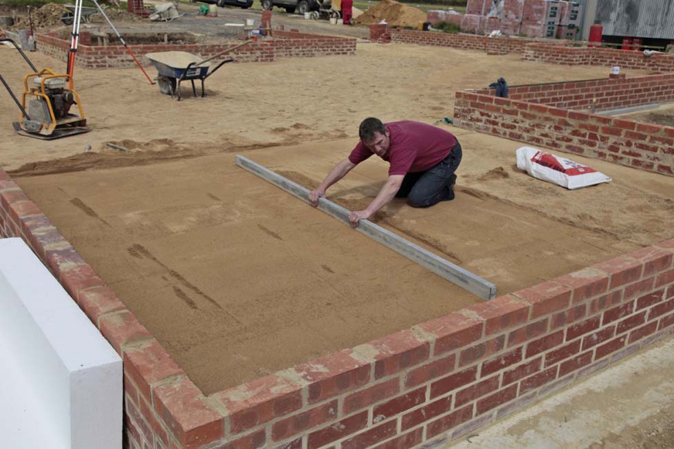 . . . before levelling ready for the polystyrene