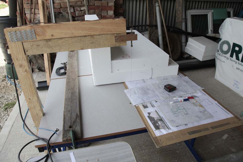 Home made hot wire cutter for polystyrene