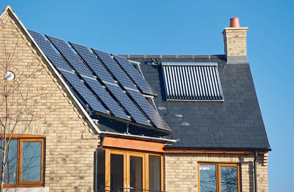 Solar thermal evacuated tubes and photovoltaics