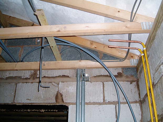 First fix electrics and plumbing; carpentry