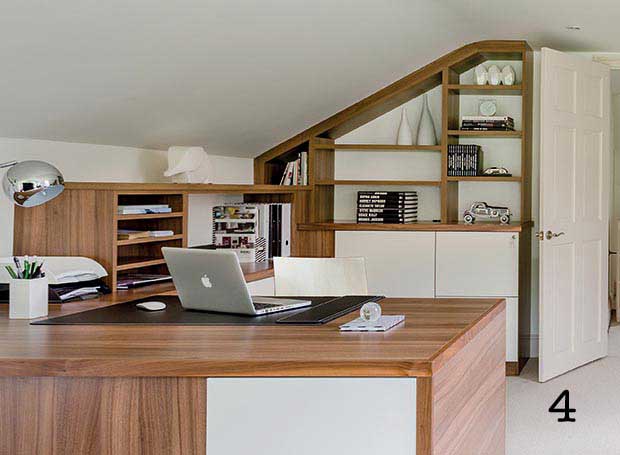 Round the door office built in storage