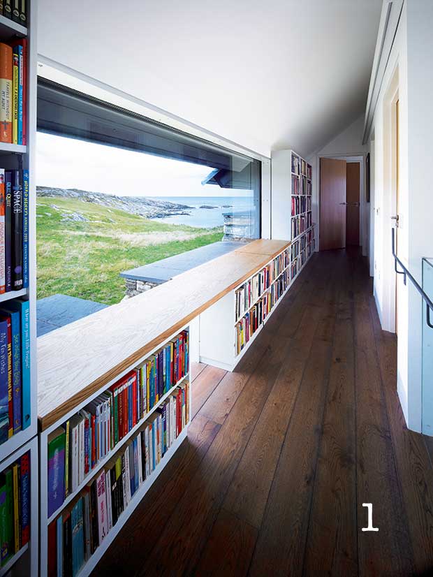 Round window bookshelves