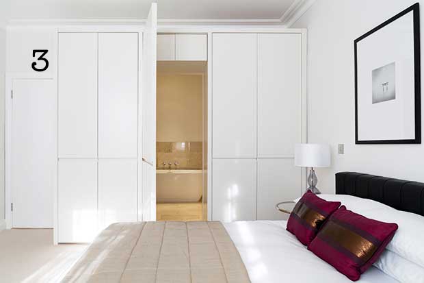 Built in storage disguising an en suite